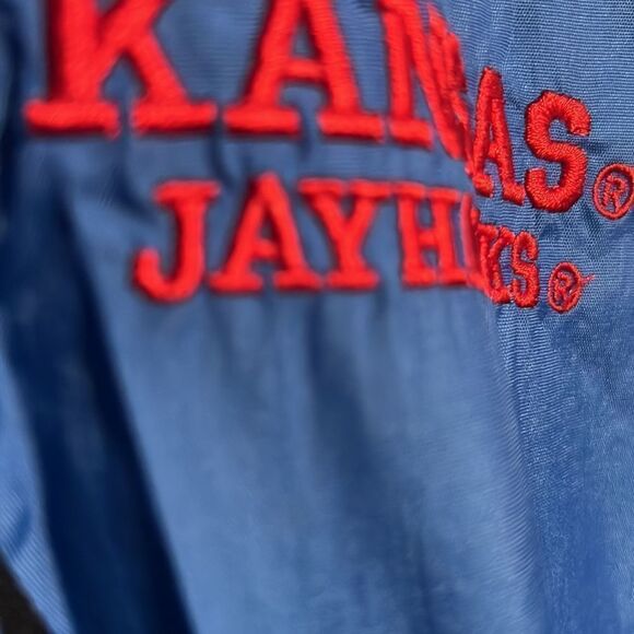 🔥🔥 Vintage KANSAS JAYHAWKS Reebok Heisman Windbreaker Jacket - Mens M (fits L) - Picture 7 of 11